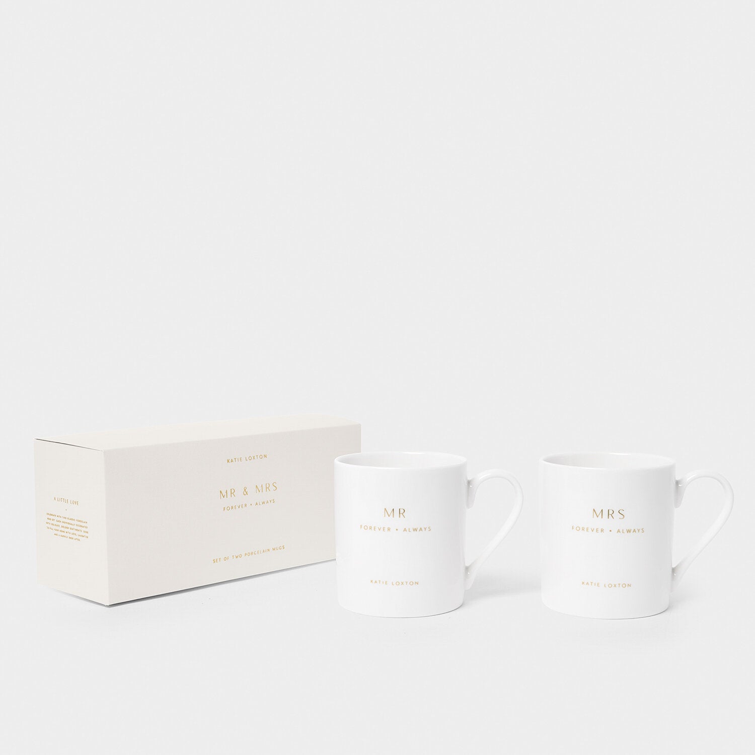 Katie Loxton - Porcelain Mug Set - Mr & Mrs