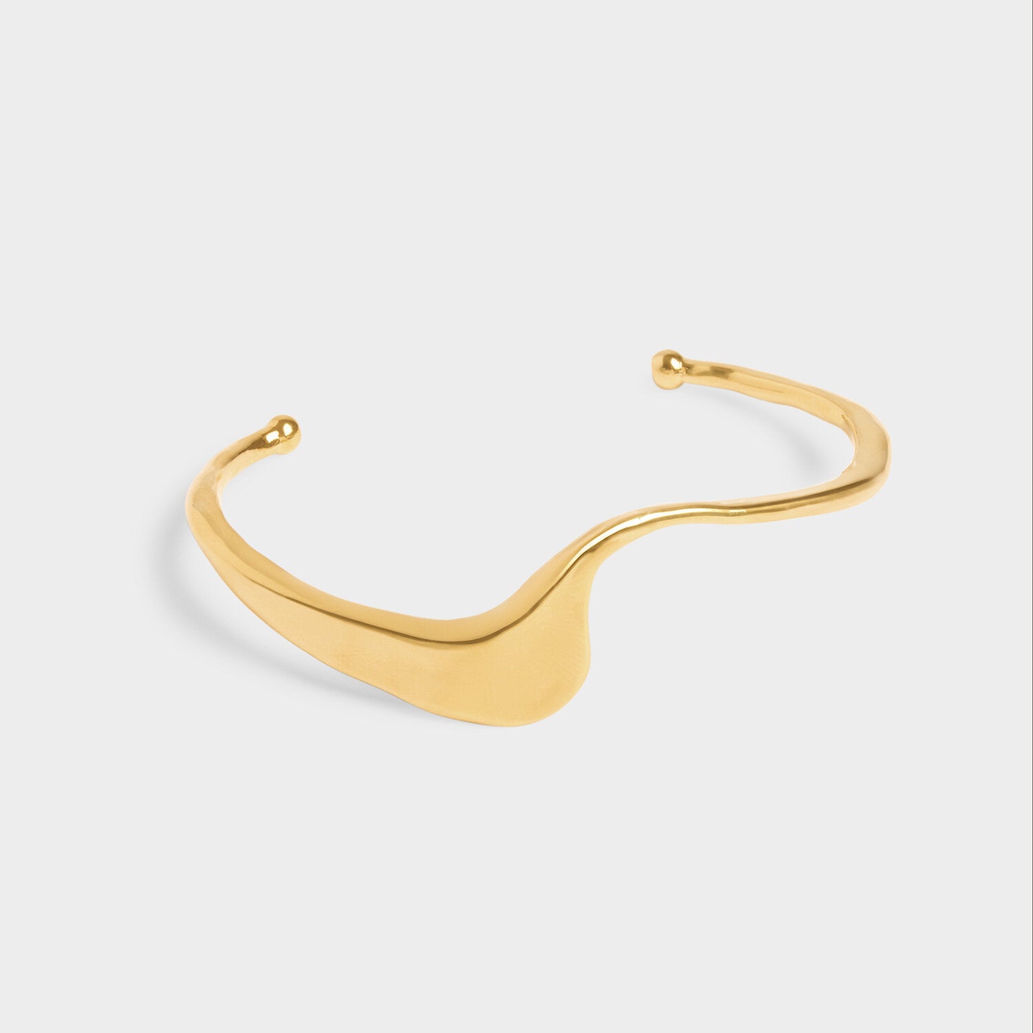 Katie Loxton - Marina Wave Bangle - Gold Coated