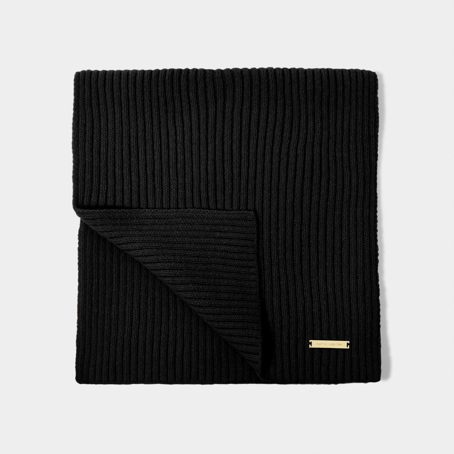 Knitted Scarf - Black - Katie Loxton