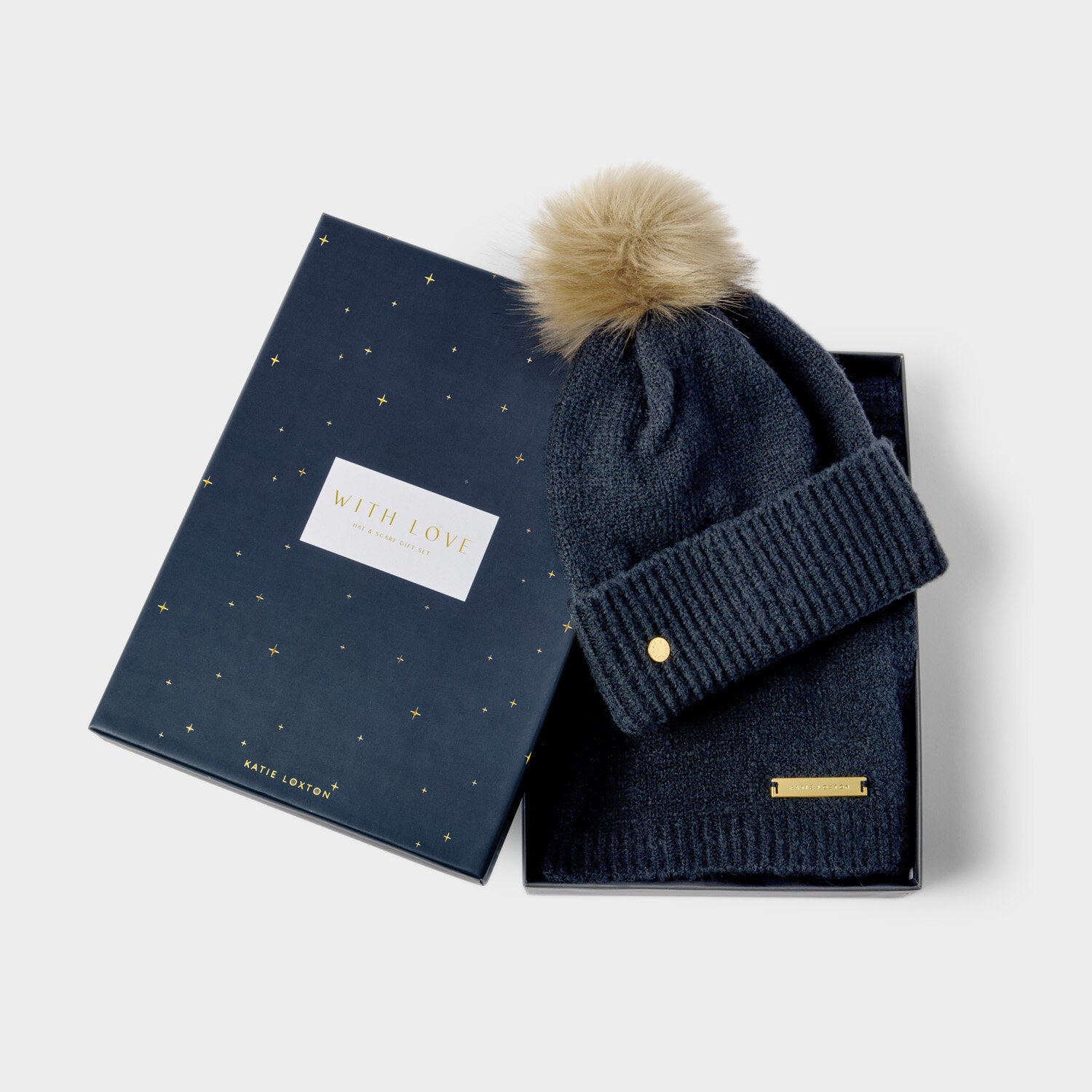 Boxed Hat & Scarf Set - Navy