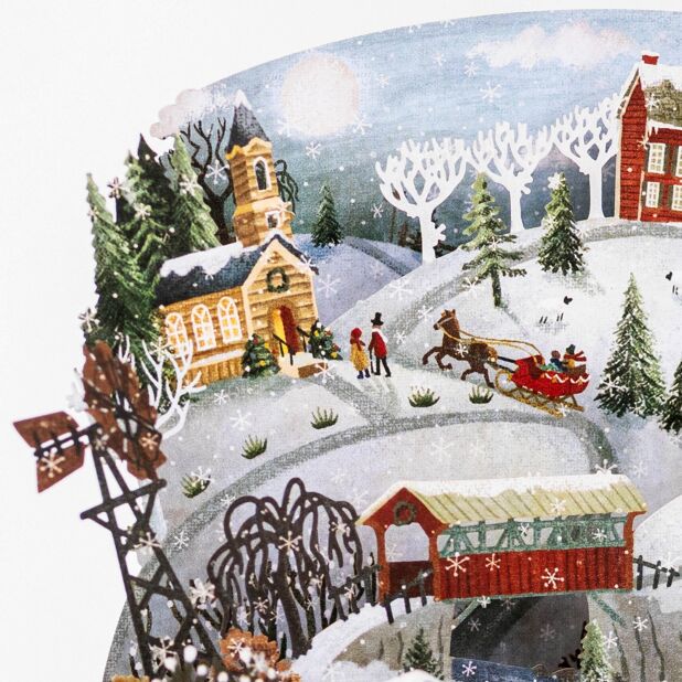 Christmas Folk - Pop Up 3D Card