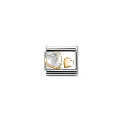 Composable Classic cubic zirconia gold white heart