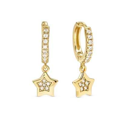 Petit Sparkle Hoop Earring - Star