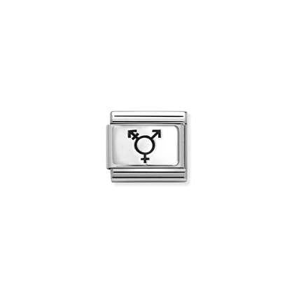 Transgender - Silver & Enamel Link - Nomination Italy
