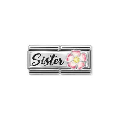 Sister With Flower Double Link - Nomination Italy