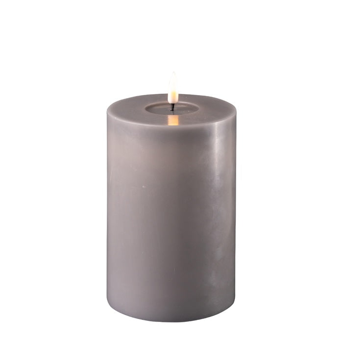 Deluxe Homeart - Battery Operated Candle - Graphite Grey - 10 x 15cm