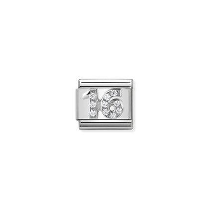Silver & Cubic Zirconia - 16 charm By Nomination Italy