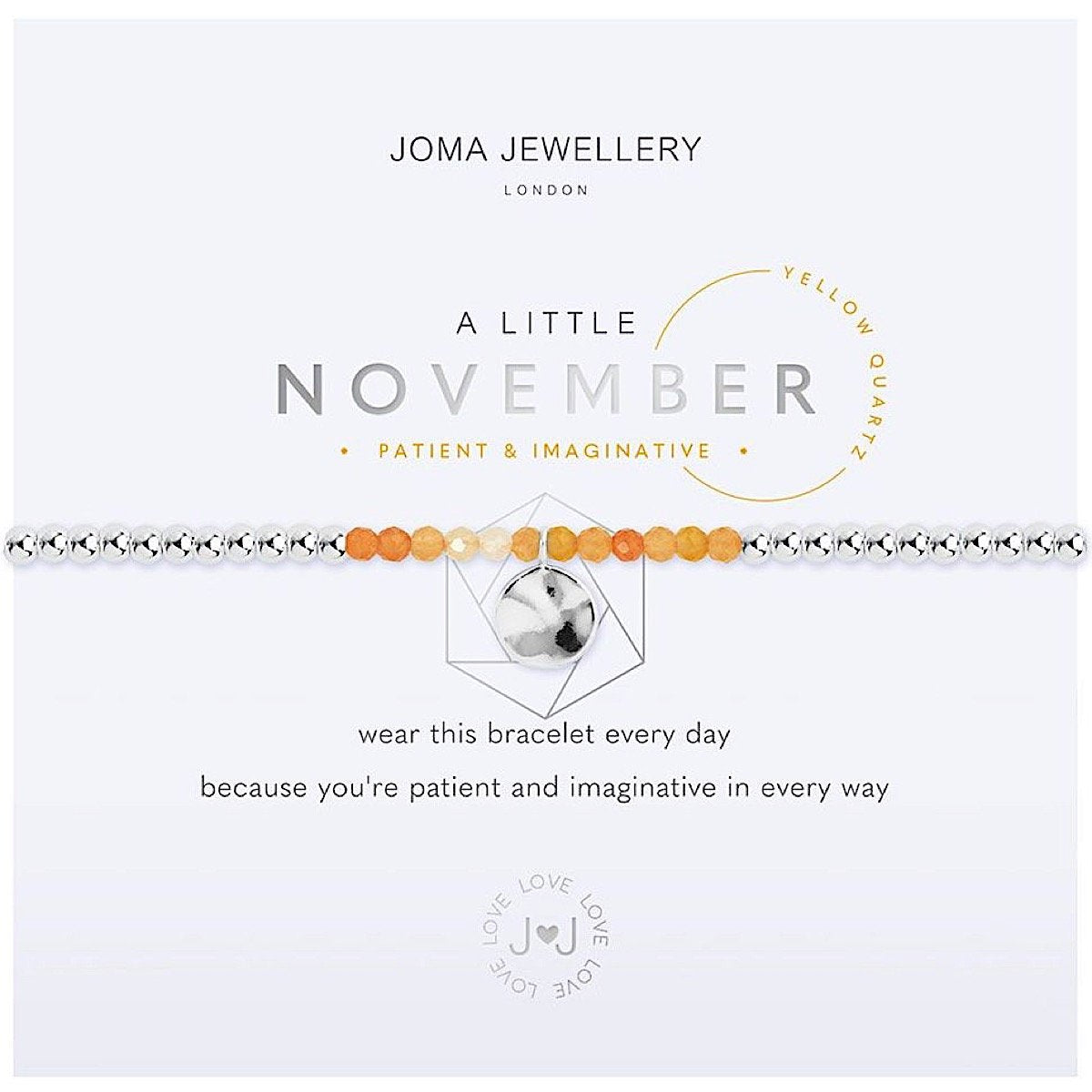 Joma Jewellery - November Birthstone - Yellow Quartz - Patient & Imaginative