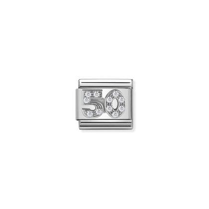 Silver & Cubic Zirconia - 50 charm By Nomination Italy