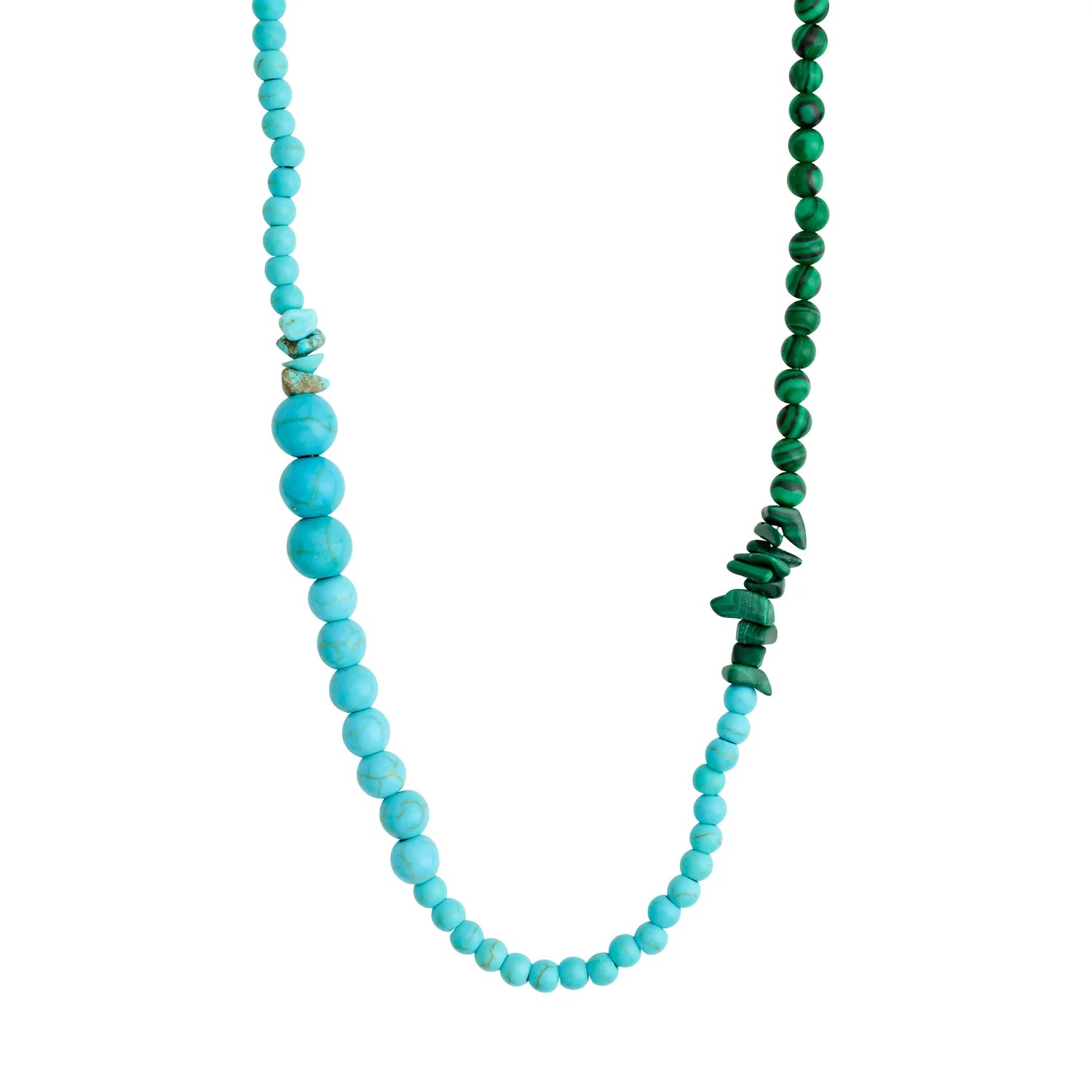 Soulmates Necklace - Turquoise / Malachite - Balance & Power - Pilgrim Jewellery
