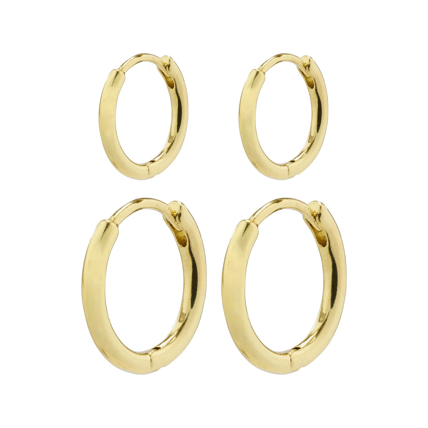 Ariella hoop earrings 2-in-1 set gold-plated