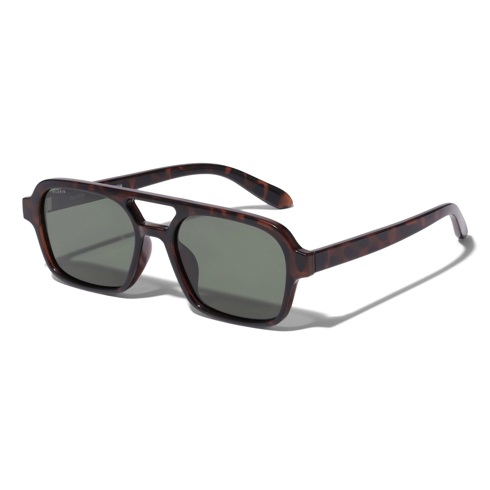 Cass Recycled Retro Style Sunglasses - Brown Tortoise - Pilgrim