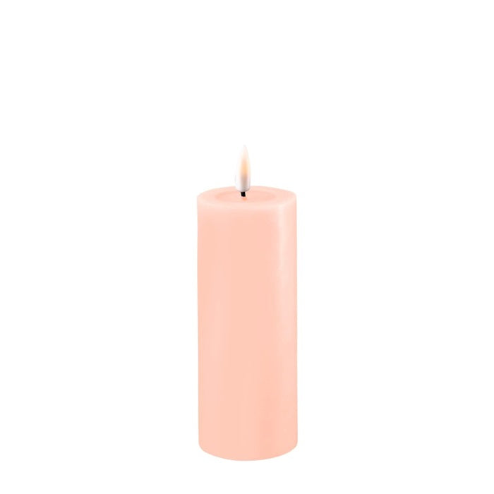 Deluxe Homeart Battery Operated LED Candle - Light Pink - 5 x 12.5cm