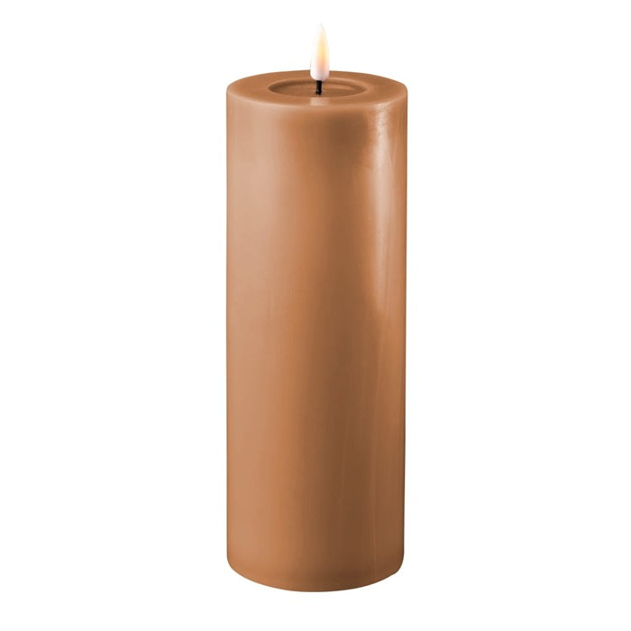 Deluxe Homeart - Battery Powered LED Candle - Caramel - 7.5 x 20CM