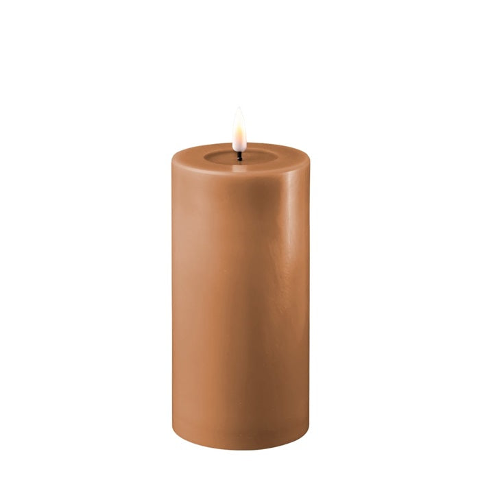 Deluxe Homeart - Battery Operated LED Candle - Caramel- 7.5 X 15CM