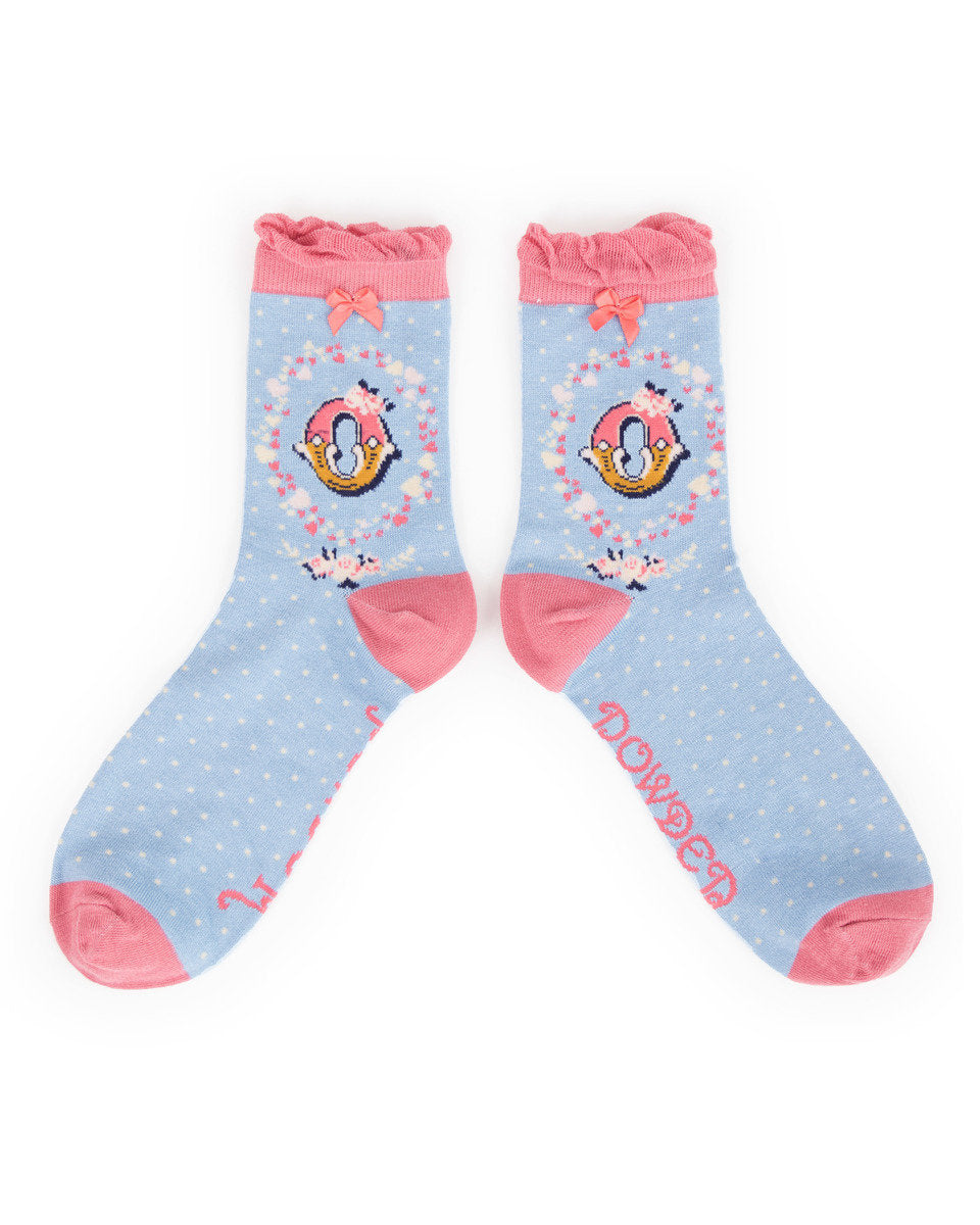 Alphabet Ladies Socks - Letter O