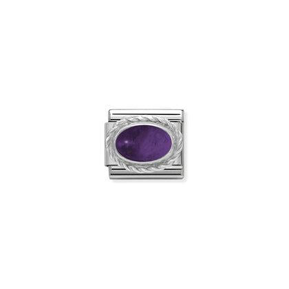 Silver Stones - Amethyst Charm By Nomination Italy