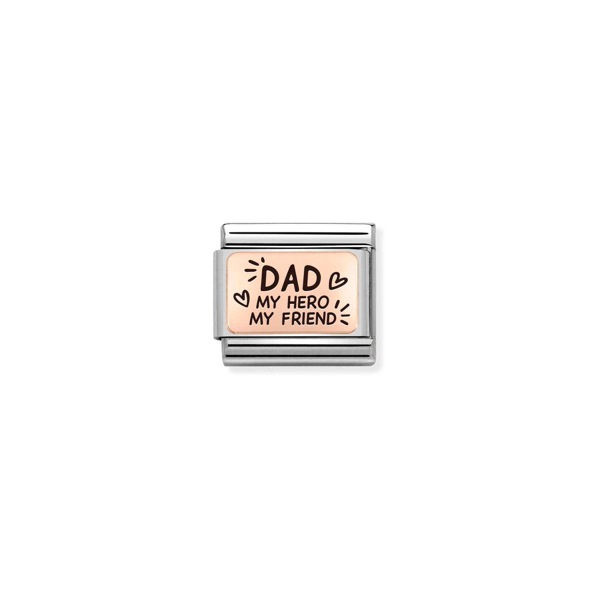 Nomination Charm - Rose Gold - My Dad My Hero