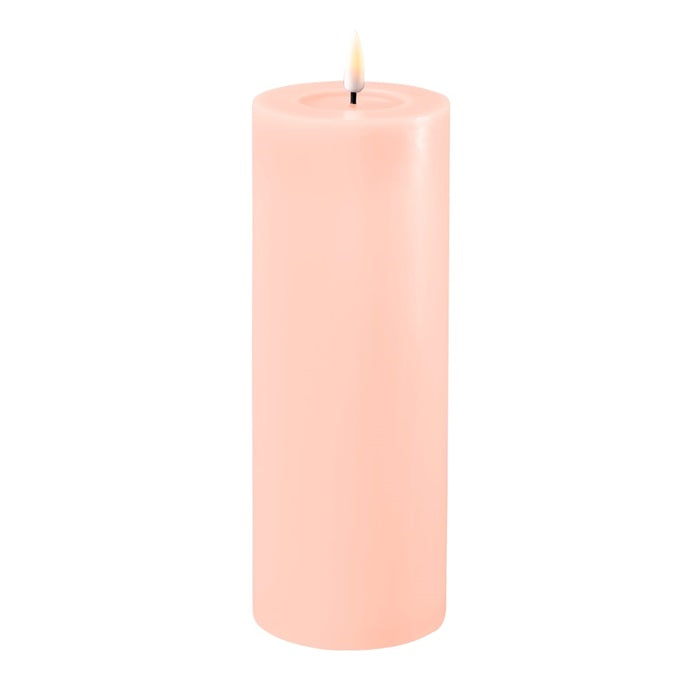 Deluxe Homeart Battery Operated LED Candle - Light Pink - 7.5 x 20cm