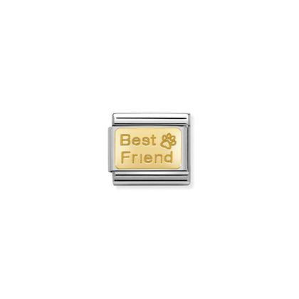 Gold Plate Best Friend charm By Nomination Italy