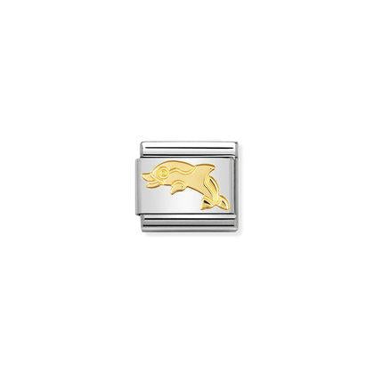 Gold Water Animals - Dolphin charm By Nomination Italy