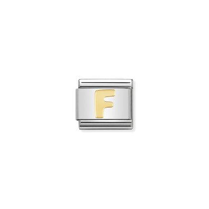 Gold letter F charm By Nomination Italy