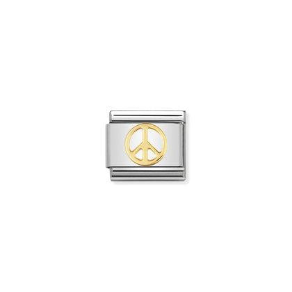 Gold Love - Peace Sign charm By Nomination Italy