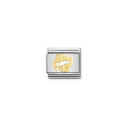Gold zodiac - Pisces charm By Nomination Italy