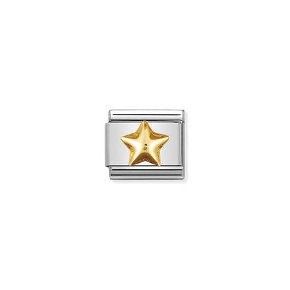 Gold Fun - Raised Star charm By Nomination Italy