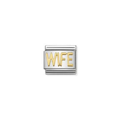 Gold Writings - Wife Charm By Nomination Italy