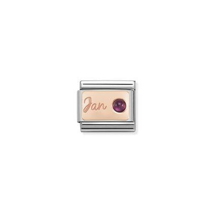 Rose Gold - January Birthstone charm By Nomination Italy