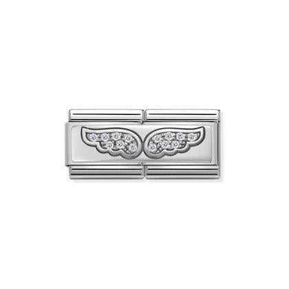 Nomination Silver Double - Angel Wings