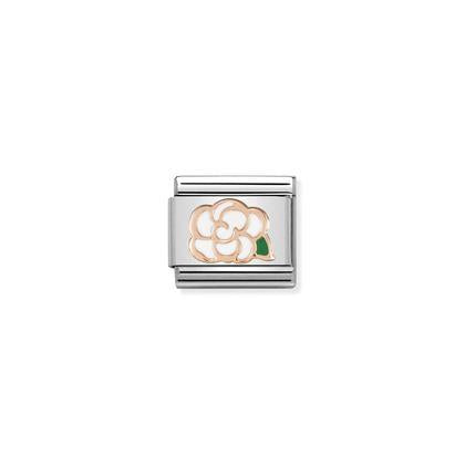 Rose Gold - Camellia charm By Nomination Italy