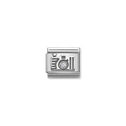 Silver & Cubic Zirconia - Camera charm By Nomination Italy