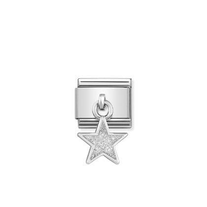 Enamel Dangle - Silver Star charm By Nomination Italy