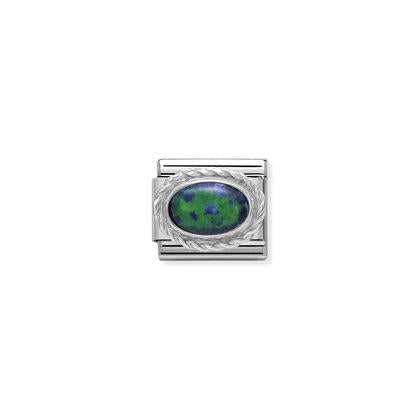 Silver Stones - Green Opal Charm By Nomination Italy