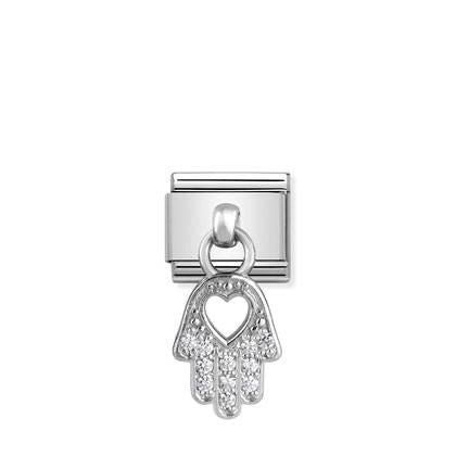Silver - Hand Of Fatima Charm charm By Nomination Italy