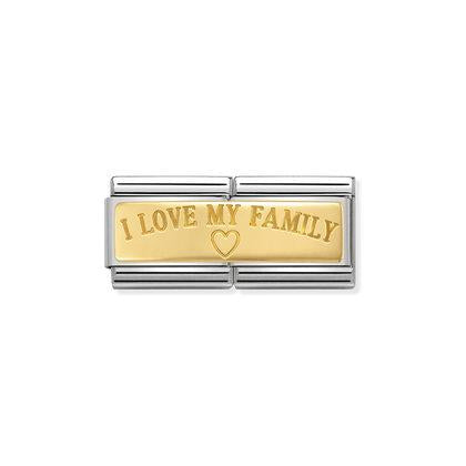 Gold Double - I Love My Family Charm By Nomination Italy