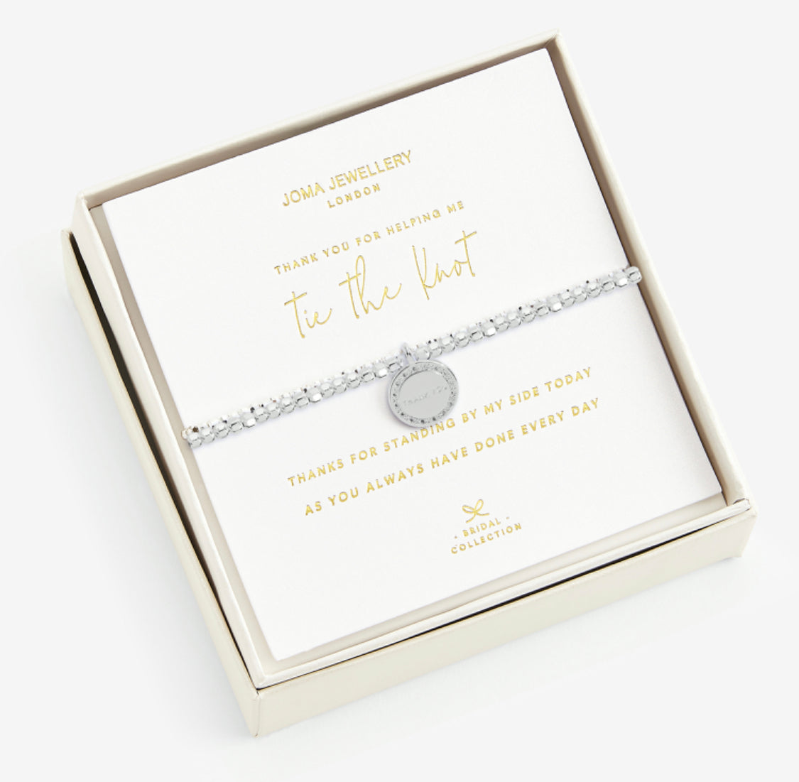 Joma Jewellery- Boxed Bridal Jewellery- Thank You For Helping Me Tie The Knot