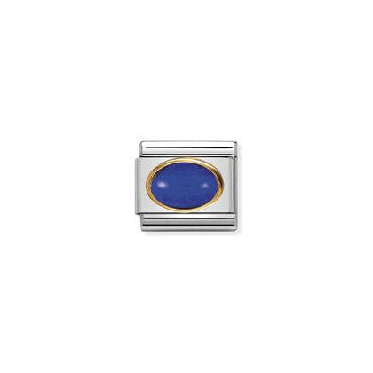 Gold Oval Stones - Lapis Charm By Nomination Italy