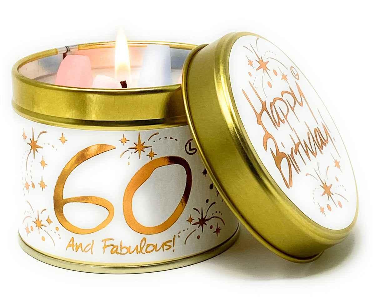 Lily Flame Candle - Happy 60th Birthday