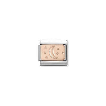 Nomination Rose gold Plate - Moon & Stars
