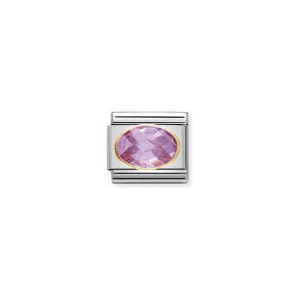 Gold Cubic Zirconia - Pink Charm By Nomination Italy