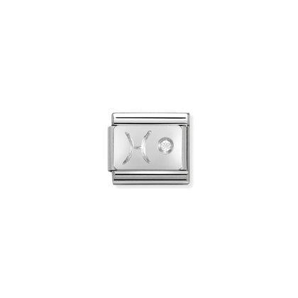 Silver Zodiac - Pisces charm By Nomination Italy
