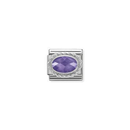 Silver Faceted Stones - Purple Charm By Nomination Italy