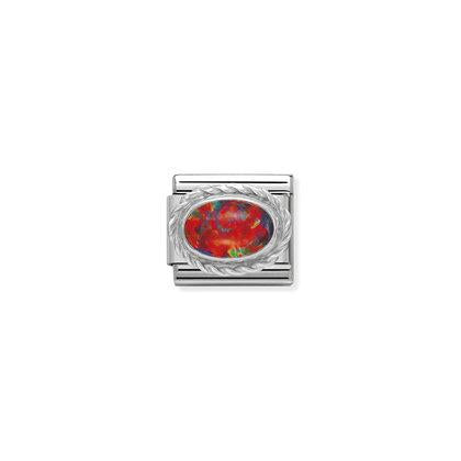 Silver Stones - Red Opal Charm By Nomination Italy