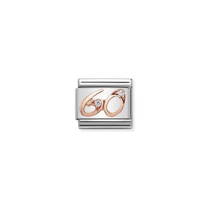 Rose Gold - Age 60 charm By Nomination Italy
