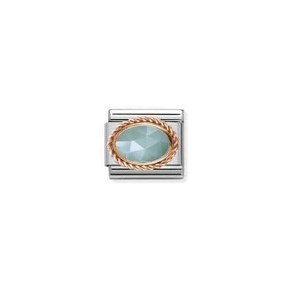 Rose Gold - Amazonite Charm By Nomination Italy