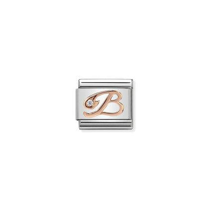 Rose Gold - Letter B charm By Nomination Italy