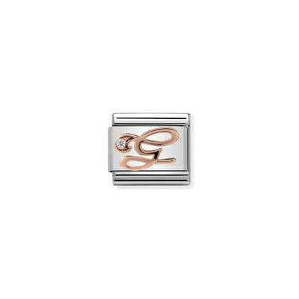 Rose Gold - Letter G charm By Nomination Italy